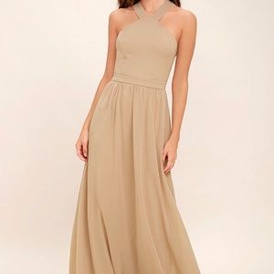 Air of Romance Nude Maxi Dress - LuLu’s